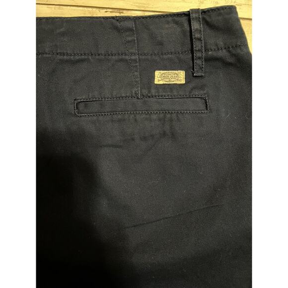 LRL Ralph Lauren Shorts Womens Navy Blue Bermuda Mid-Rise Flat Front Zip Sz 6 - Picture 6 of 7